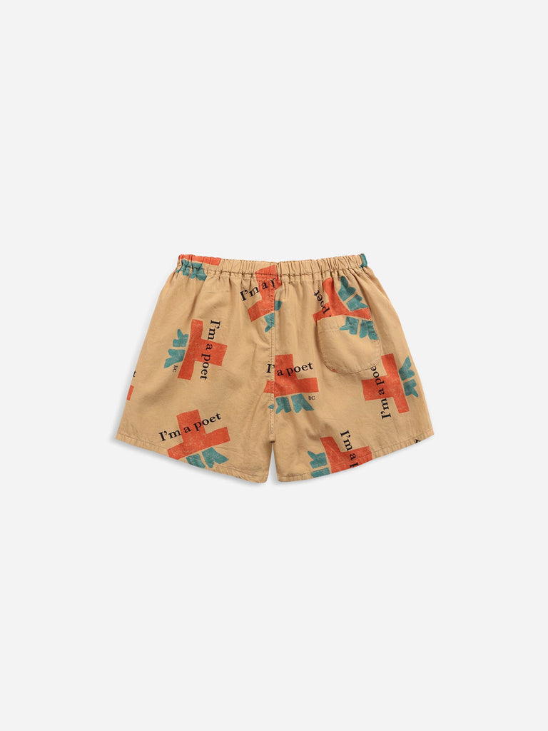 Bobo Choses - "I'm a Poet" Woven Shorts (Kid) - Only 10/11