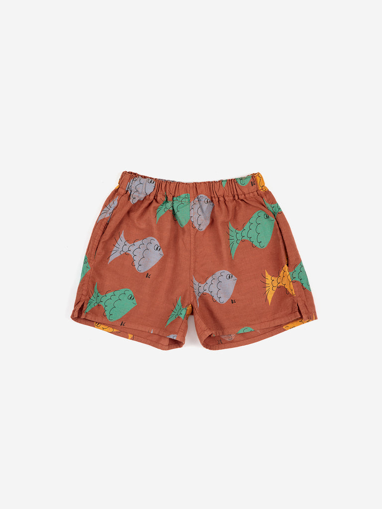 Bobo Choses - Multicolor Fish Woven Shorts (Kid)