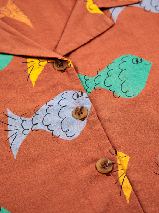 Bobo Choses - Multicolor Fish Woven Shirt (Kid)