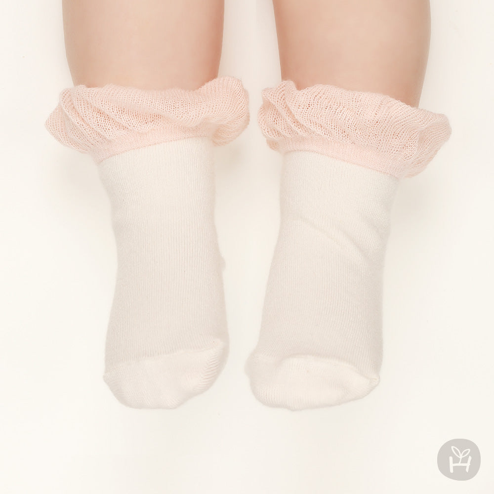 Girly Ruffle Socks - White