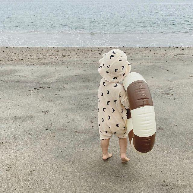 Organic Zoo - Pebble Midnight Terry Beach Romper - Last 0/6