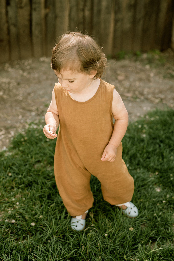 Fin and Vince - Tank Romper (Toffee) - Only 0/3 & 3/6
