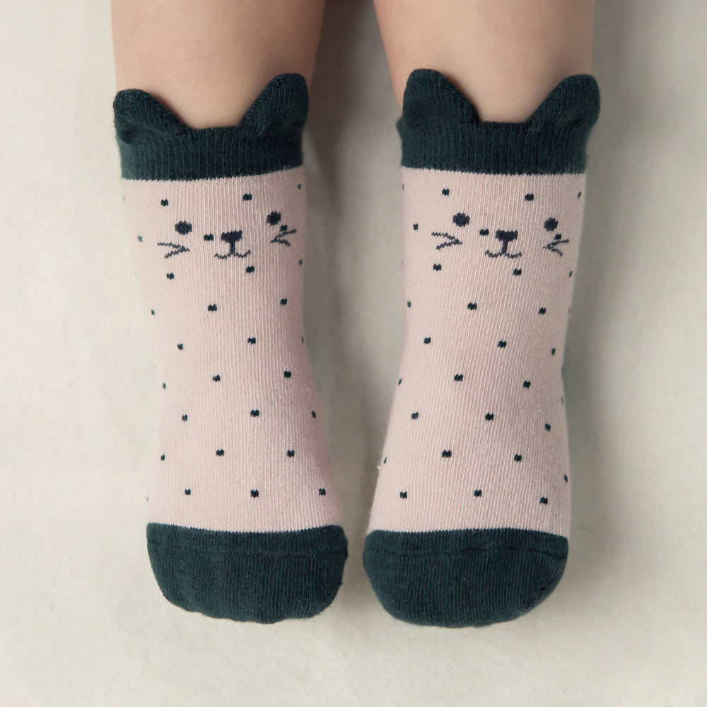 Cats & Dots Socks - Peppermint