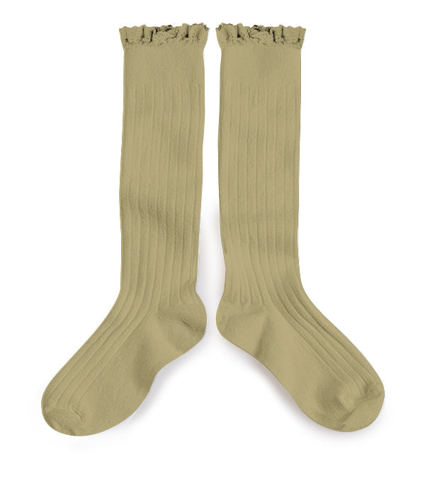 Collégien - Ruffle Knee Socks (Vanilla)