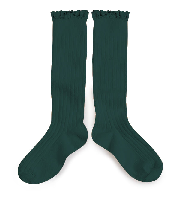 Collégien - Ruffle Knee Socks (Teal)