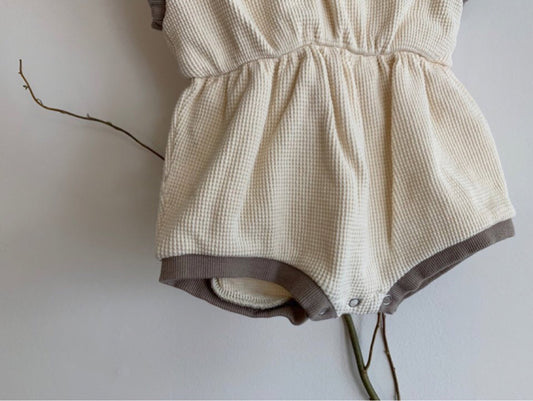 Waffle Romper (Vanilla)