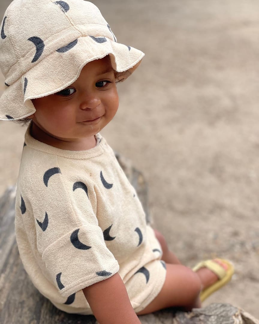 全信頼を寄せる Organic 0/6 Last - Romper Beach Terry Midnight Pebble - Zoo トップス