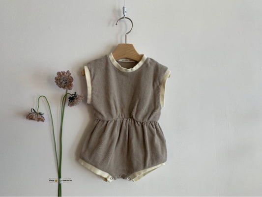 Waffle Romper (Mocha)