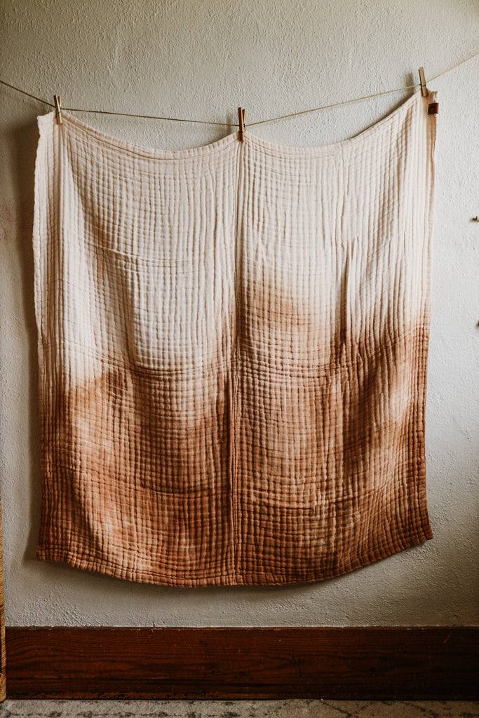 Naturally-Dyed Gauze Quilt