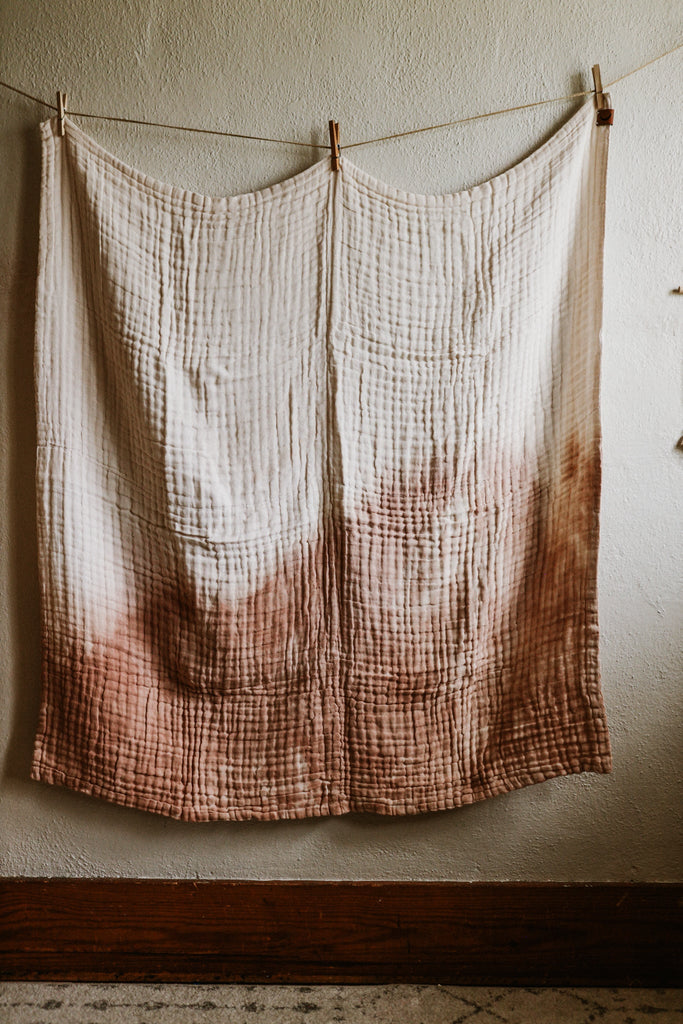 Naturally-Dyed Gauze Quilt
