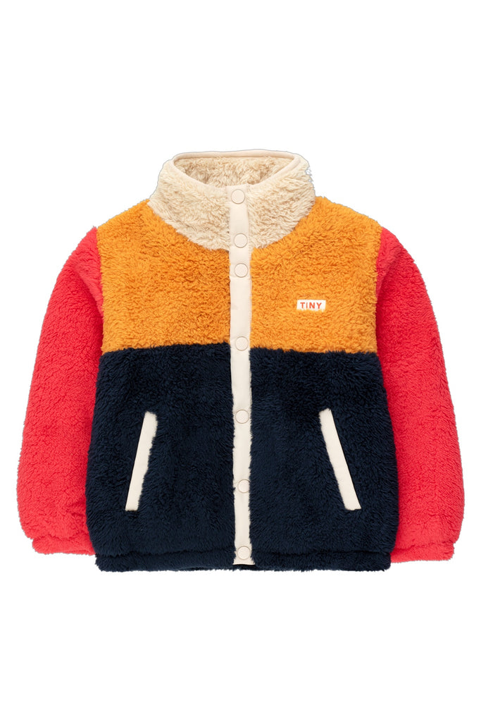 Tiny Cottons - Color Block Polar Sherpa Jacket (Primary - Kid) - Last 2Y
