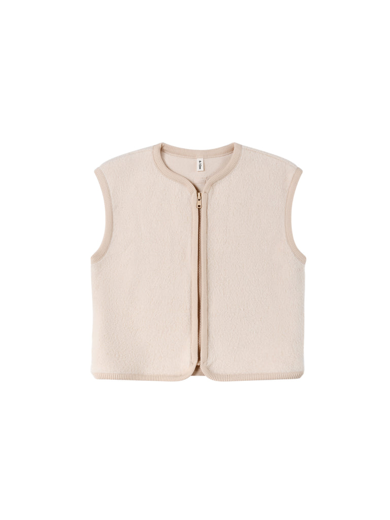 Organic Zoo - Almond Fleece Vest - Last 2/3 & 3/4
