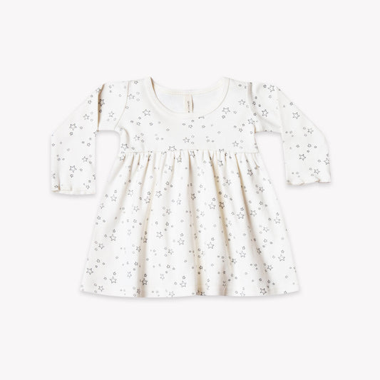 Quincy Mae - Baby Dress (Ivory Stars) - Last 6/12