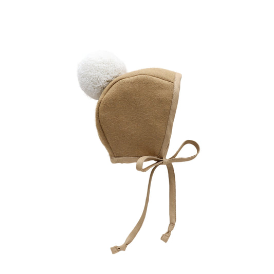 Briar Baby - Camel Pom Bonnet