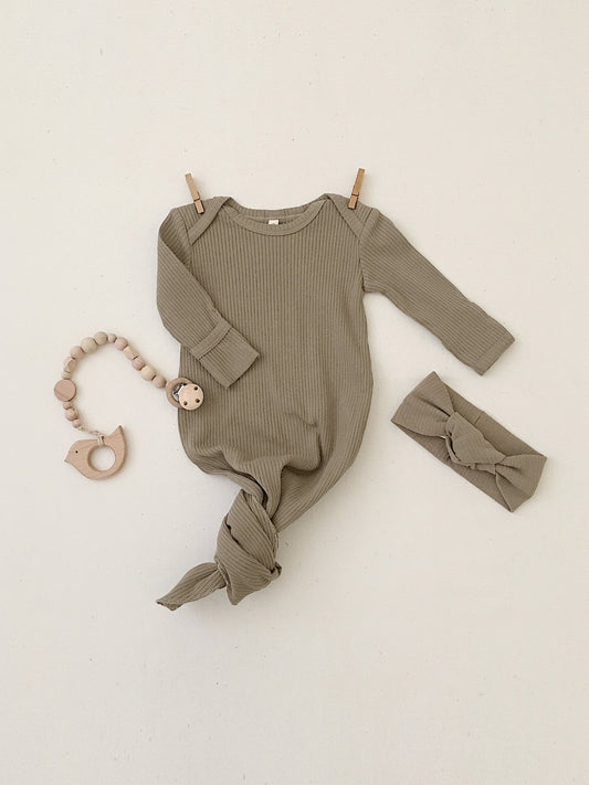Quincy Mae - Baby Turban (Olive)
