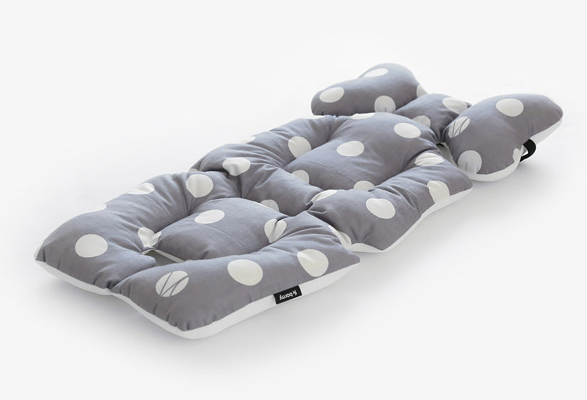 Stroller Liner + Blanket Set - Grey & Cream Dotty