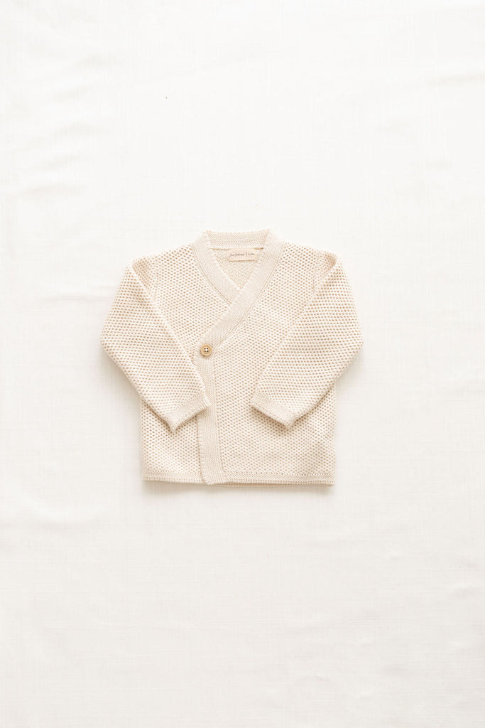 Fin and Vince - Knitted Wrap Cardigan (Milk)