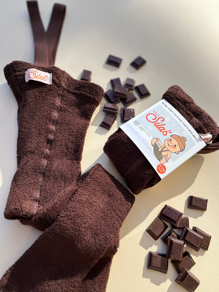 Silly Silas - Teddy Warmy Footless (Chocolate Brown)
