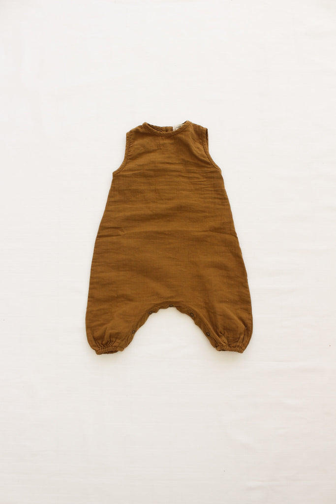 Fin and Vince - Tank Romper (Toffee) - Only 0/3