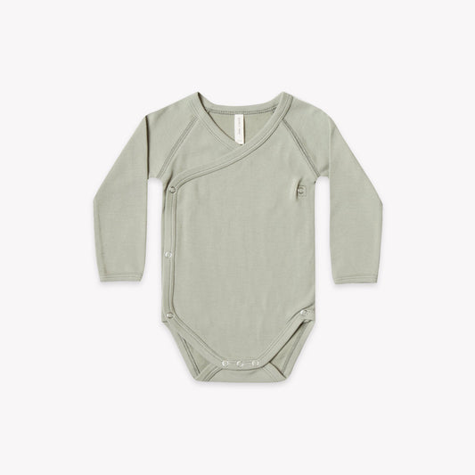 Quincy Mae - Kimono Onesie (Sage) - Last 6/12