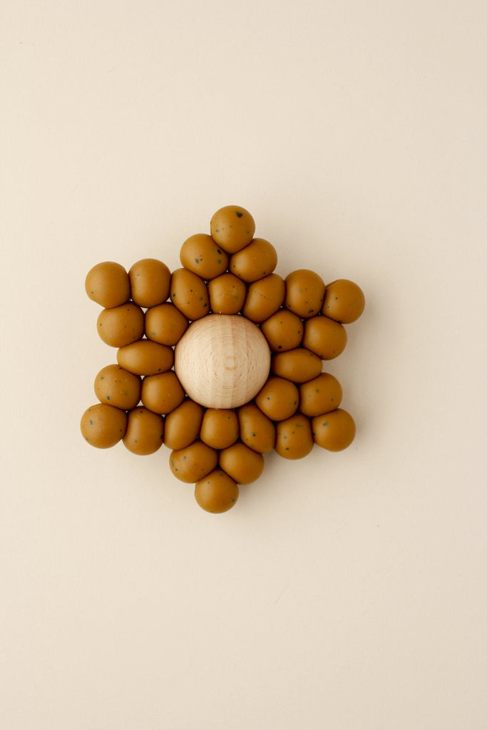 Little Chew - Silicone + Wood Star Toy (Speckle)