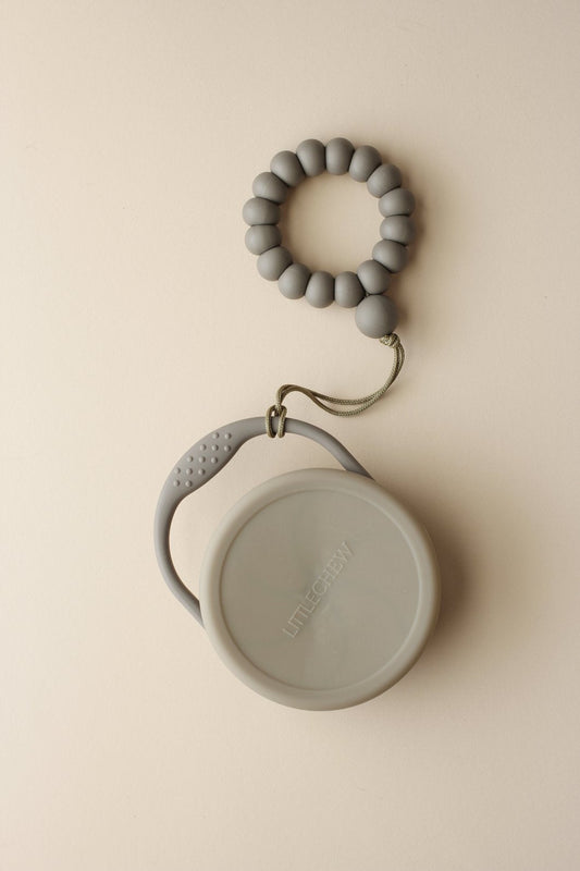 Little Chew - Silicone Teether Ring (Deep Onyx)
