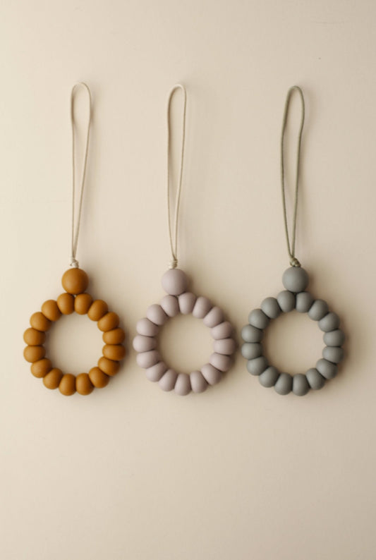 Little Chew - Silicone Teether Ring (Khaki)