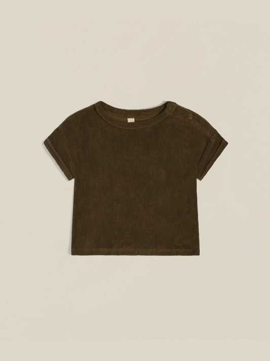 Organic Zoo - Olive Terry Boxy T-shirt