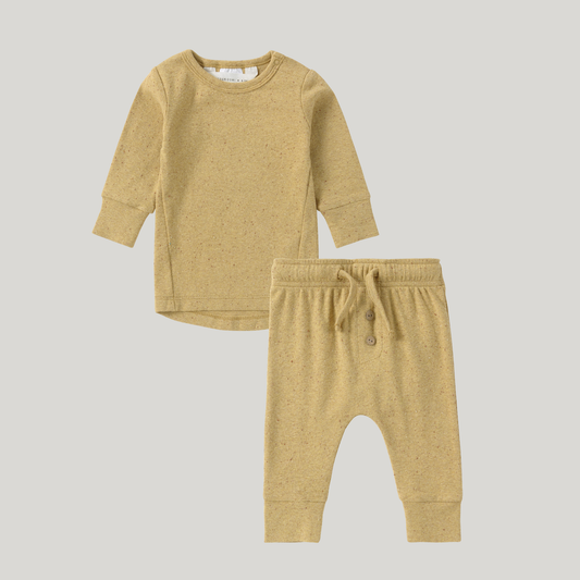 Susukoshi - Organic Pajama Set (Ginger Speckled - L/S) - Last 6/12