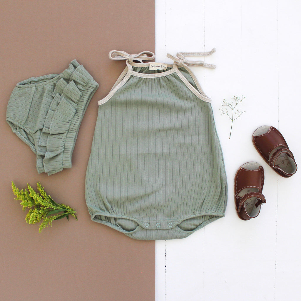 Fin and Vince - Ruffle Bloomer (Sage) - Only 0/3