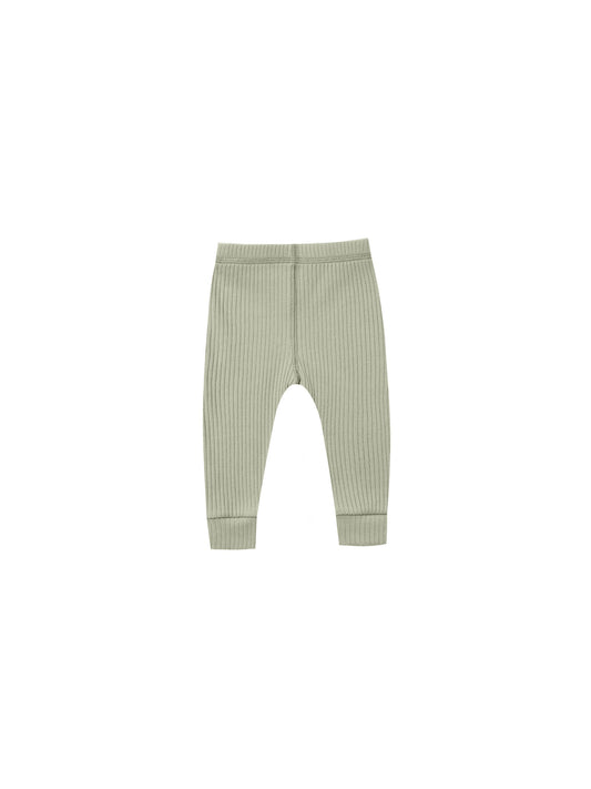 Quincy Mae - Ribbed Legging (Sage) - Last NB