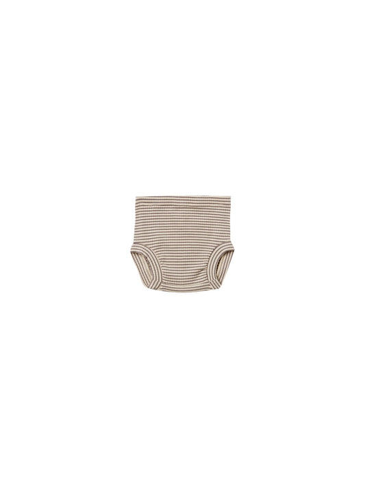 Quincy Mae - Ribbed Bloomer (Charcoal Stripe)