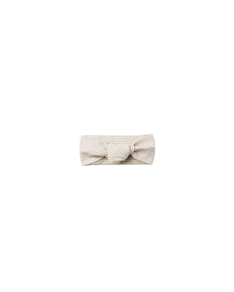 Quincy Mae - Knotted Headband (Ash Stripe)