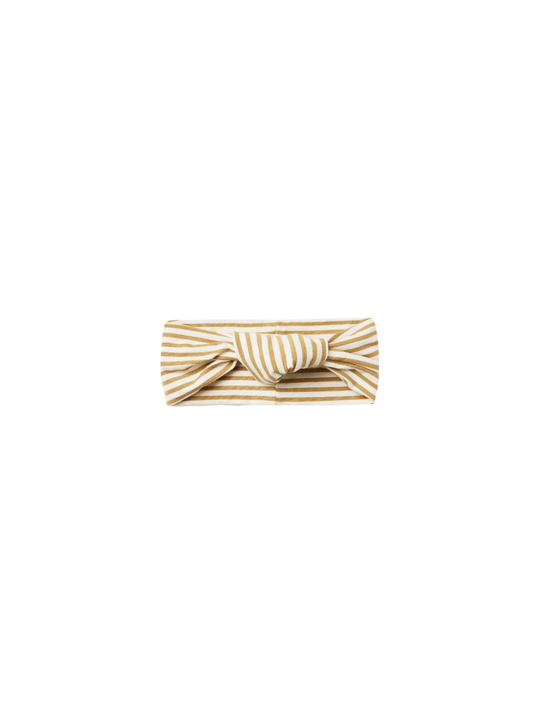 Quincy Mae - Knotted Headband (Gold Stripe)