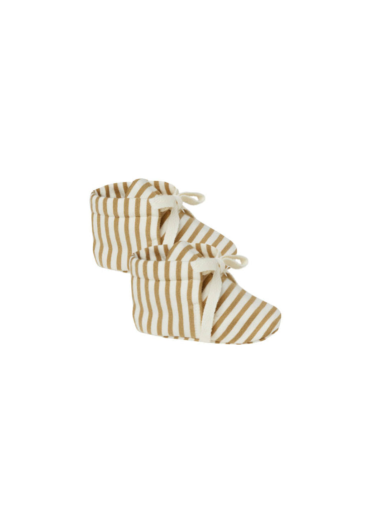Quincy Mae - Baby Booties (Gold Stripe)