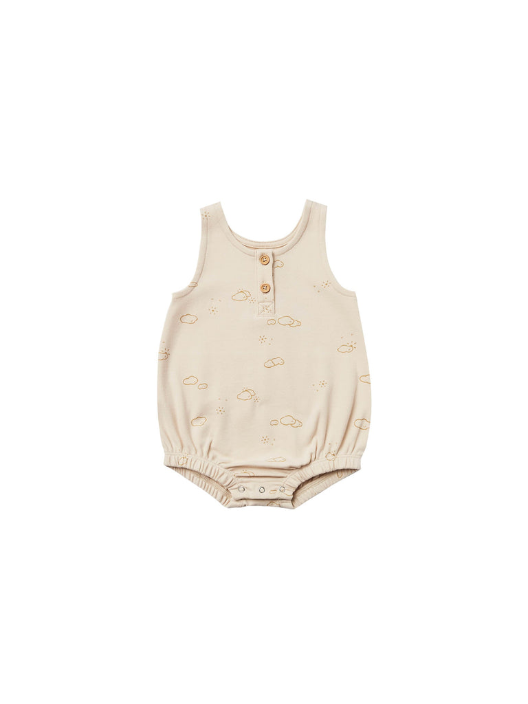 Quincy Mae - Sleeveless Bubble Romper (Natural)