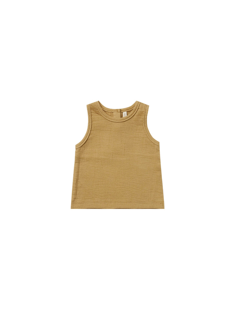 Quincy Mae - Woven Tank (Gold)