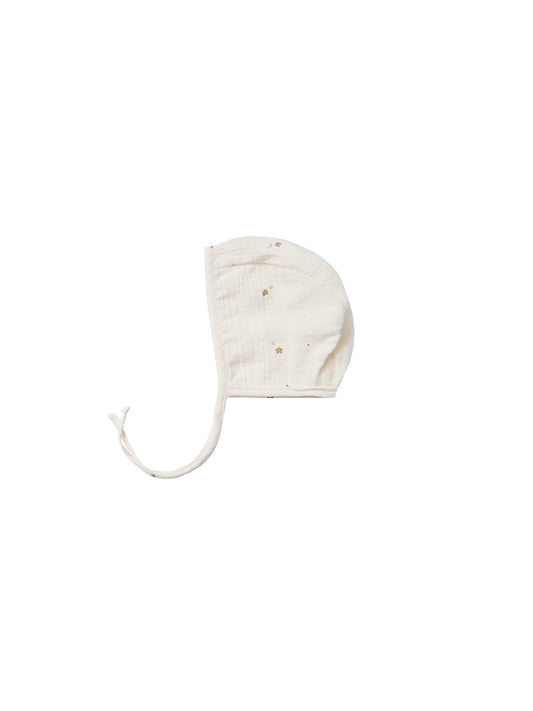 Quincy Mae - Gauze Bonnet (Tiny Flowers) - Last 3/6
