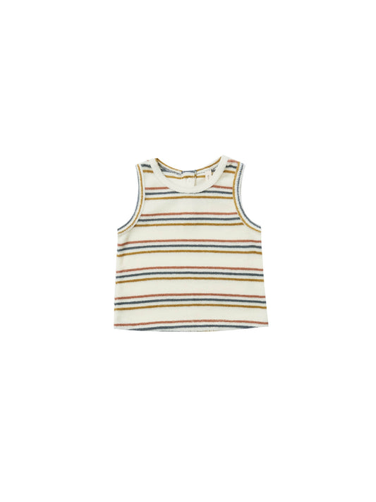Quincy Mae - Terry Tank (Retro Stripe)