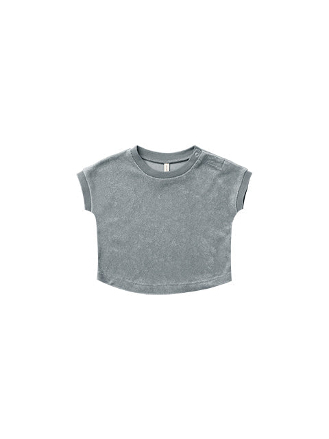 Quincy Mae - Terry Tee (Ocean) - Last 0/3 & 3/6