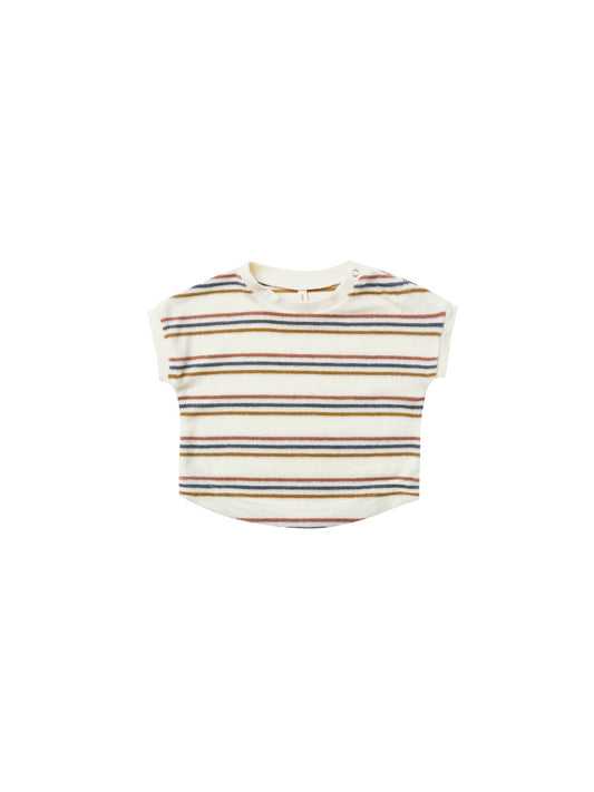 Quincy Mae - Terry Tee (Retro Stripe)