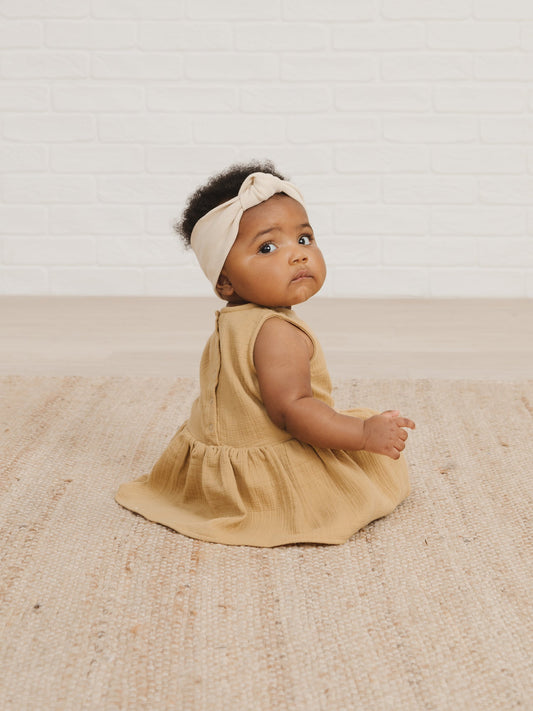 Quincy Mae - Skirted Tank Romper (Gold) - Last 3/6