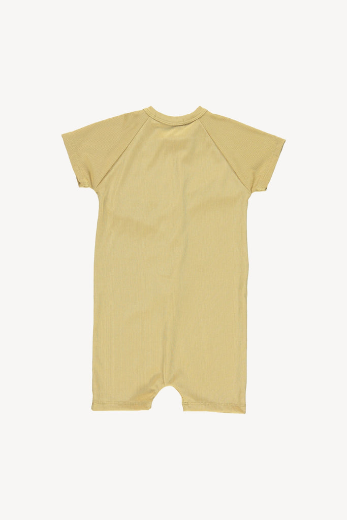 Fin and Vince - Ribbed One Piece Swimmer (Mustard) - Last 0/3