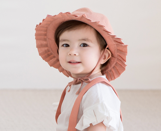 Pleats Coral Sunhat