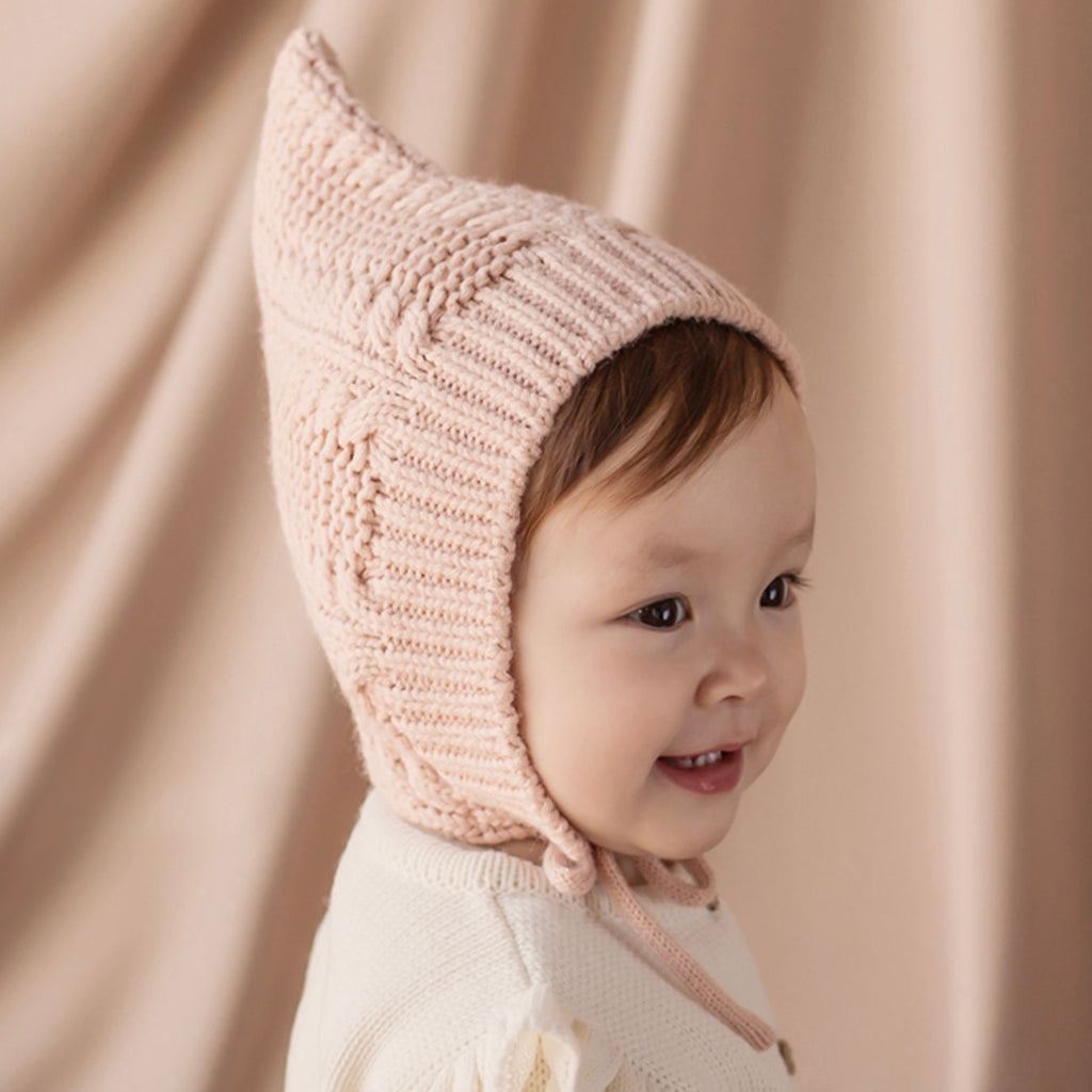Loria Knit Pixie Hat - Peach