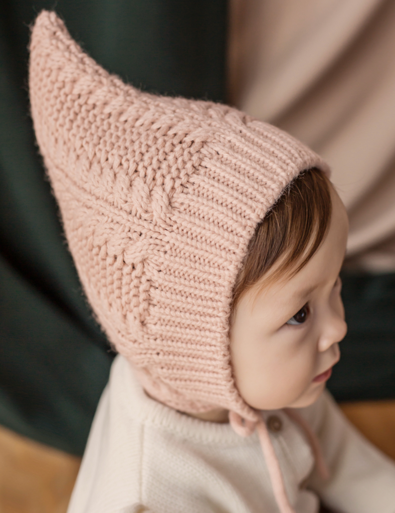 Loria Knit Pixie Hat - Peach