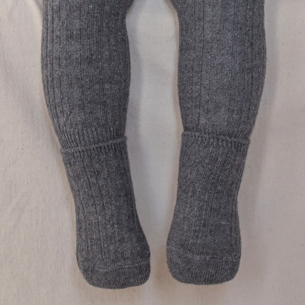 Premium Ribbed Leggings + Socks - Charcoal