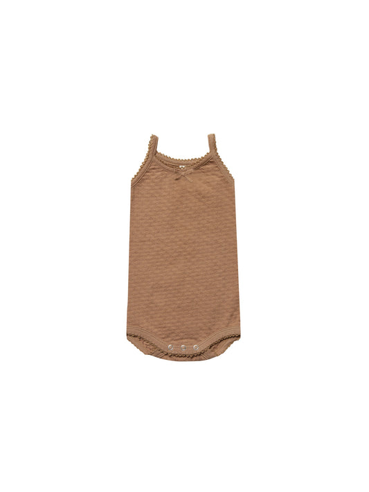 Quincy Mae - Pointelle Tank Onesie (Copper) - Last 2/3