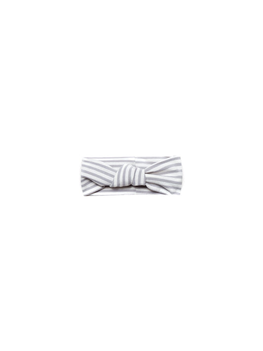 Quincy Mae - Baby Turban (Grey Stripe)