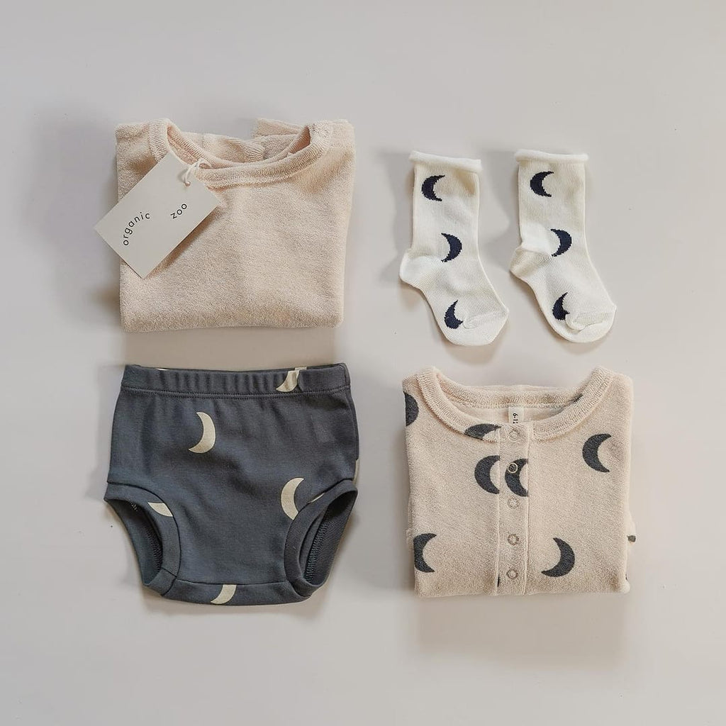 Organic Zoo - Pebble Midnight Terry Beach Romper - Last 0/6